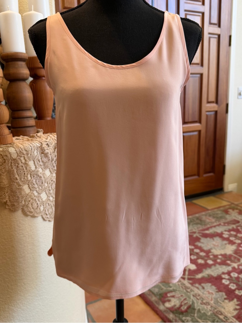 Nordstrom Brand 100% Silk Tank Top Camisole Light Pink Size 4